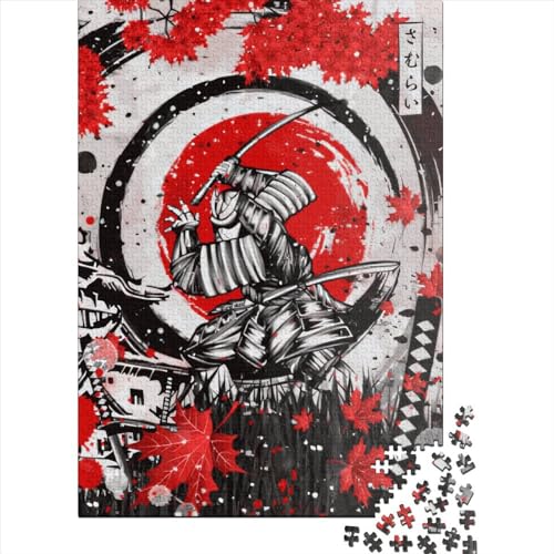 Puzzle für Kinder, Samurai-Japan-Puzzles für Kinder, 1000 Teile, kreative Holzpuzzles, geistiges Spielzeug, Familienspiele, 1000 Teile (75 x 50 cm) von GQmoney