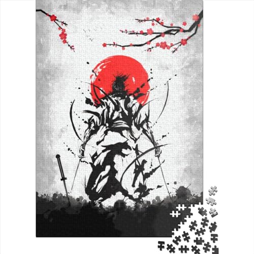 Puzzle für Kinder, Samurai-Krieger, 1000 Teile, Puzzle aus Holz, Puzzle für Kinder ab 18 Jahren, tolles Geschenk für Kinder, 1000 Teile (75 x 50 cm) von GQmoney