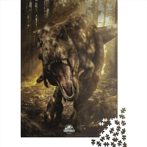 Puzzle für Kinder, T. Rex-Puzzles für Kinder, 1000 Teile, kreative Holzpuzzles, geistiges Spielzeug, Familienspiele, 1000 Teile (75 x 50 cm) von GQmoney