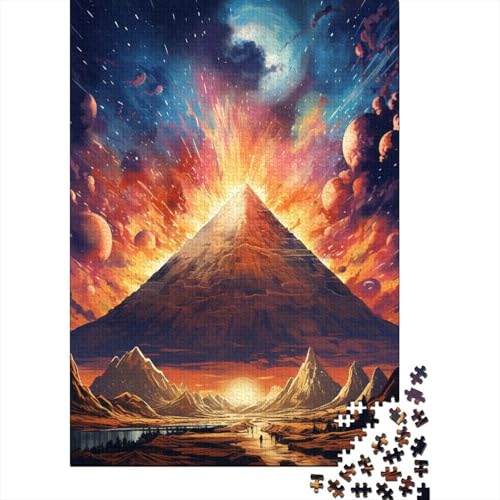 Puzzle für Kinder „Die Psychedelia der Weltraumwüste Ägyptens“, Holzpuzzle, Lernpuzzle, Spiele, Heimdekoration, 300 Teile (40 x 28 cm) von GQmoney