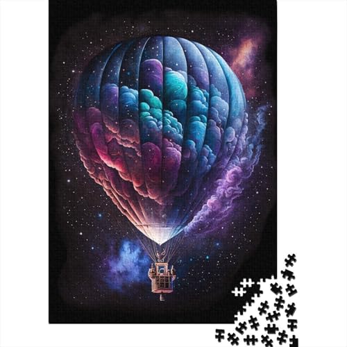 Puzzle für Kinder 1000 Teile Galaxie-Heißluftballon Puzzle für Kinder und Holzbrett-Puzzles Spielzeug Denkspiel 1000 Teile (75x50cm) von GQmoney