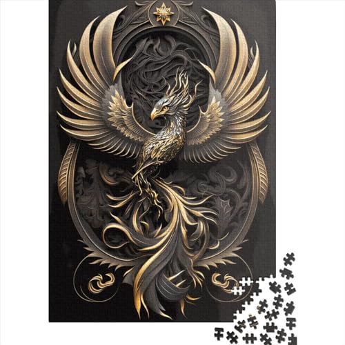 Puzzle für Kinder Golden Phoenix Puzzles für Kinder 1000 Teile Kreative Holzpuzzles Intellektuelles Spielzeug Familienspiele 1000 Teile (75 x 50 cm) von GQmoney