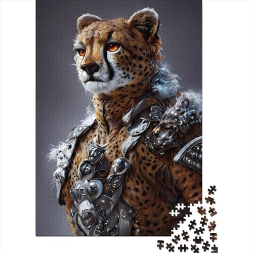 Puzzle mit 1000 Teilen, Cheetah King, Schwierigkeitsgrad: Puzzle, Lernspiele, Spielzeug, 1000 Stück (75 x 50 cm) von GQmoney