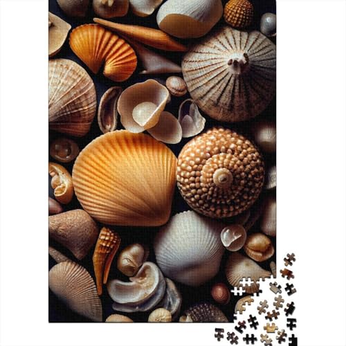 Puzzle mit 1000 Teilen, Muschelmosaik, für Erwachsene, Spielzeug, Denkspiel, Lernspiel für Erwachsene, Stressabbau, Heimdekoration, 1000 Teile (75 x 50 cm) von GQmoney