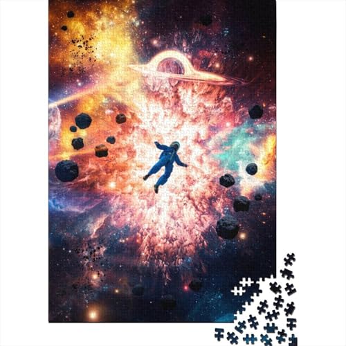 Puzzle mit 1000 Teilen, Weltraumexplosion, Astronauten-Puzzle, Schwierigkeitsgrad: Puzzle, Lernspiel, Spielzeug, 1000 Teile (75 x 50 cm) von GQmoney