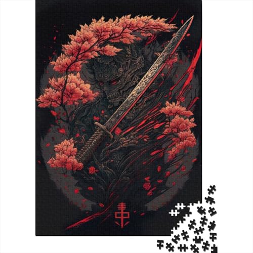 Puzzle mit 1000 Teilen, untoter Samurai, Schwierigkeitsgrad, Puzzle, Lernspiele, Spielzeug, 1000 Stück (75 x 50 cm) von GQmoney