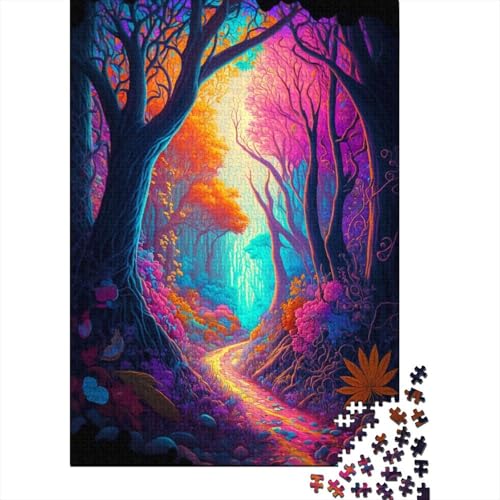 Puzzle mit Psychedelischer Illustration, 1000 Teile, für Erwachsene, Spielzeug, Denkspiel, Lernspiel für Erwachsene, Stressabbau, Heimdekoration, 1000 Teile (75 x 50 cm) von GQmoney