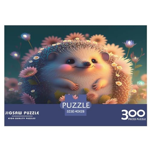 Puzzles 300 Teile für Erwachsene, niedlicher Igel, Puzzles 300 Teile für Erwachsene, 300 Teile (40 x 28 cm) von GQmoney