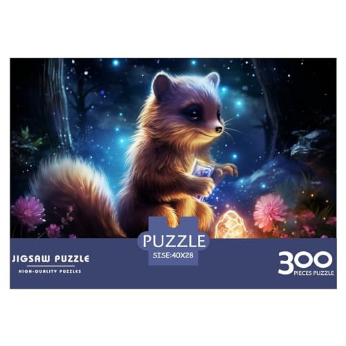 Puzzles für Erwachsene, 300 Teile, klassisches Galaxie-Waschbär-Holzpuzzle, entspannendes Puzzlespiel, Denksportaufgaben, 300 Teile (40 x 28 cm) von GQmoney