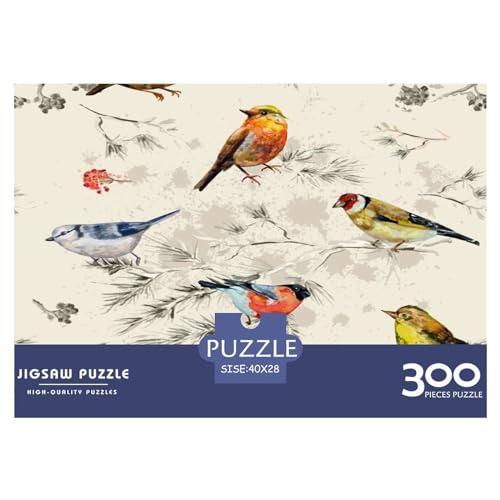 Puzzles für Erwachsene, 300 Teile, klassisches Vogel-Holzpuzzle, entspannendes Puzzlespiel, Denksportaufgaben, 300 Teile (40 x 28 cm) von GQmoney