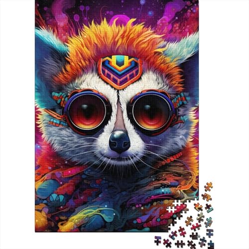 Puzzles für Erwachsene, Tier-Lemur, Puzzles für Erwachsene, 300 Stück, Holzpuzzles für Erwachsene, 300 Teile, Puzzles für Erwachsene, Teenager, Puzzlespiel, 300 Teile (40 x 28 cm) von GQmoney