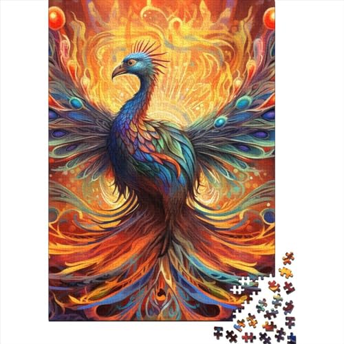 Puzzlespiel für Erwachsene, Art Animal Phoenix, Holzpuzzles für Kinder, Puzzles für Kinder, Lernspiel, Herausforderungsspielzeug, 300 Teile (40 x 28 cm) von GQmoney