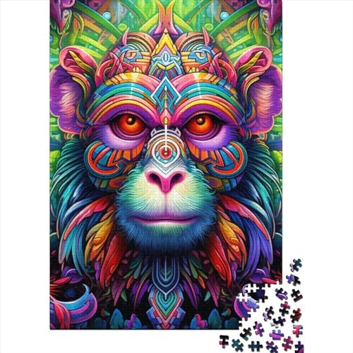 Puzzlespiel für Erwachsene, Art Gorilla, Holzpuzzles für Erwachsene, Puzzles für Erwachsene, Lernspiel, Herausforderungsspielzeug, 1000 Teile (75 x 50 cm) von GQmoney