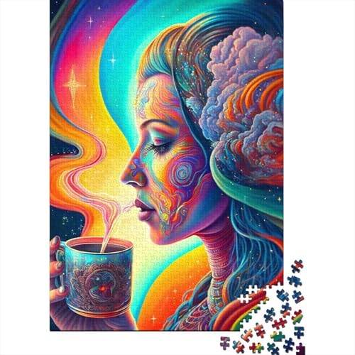 Rainbow Spirit Puzzle 1000 Teile für Teenager, kreatives Holzpuzzle, Spielzeug, Familienspiel, Schwierigkeitsgrad, Herausforderungspuzzle, 1000 Teile (75 x 50 cm) von GQmoney