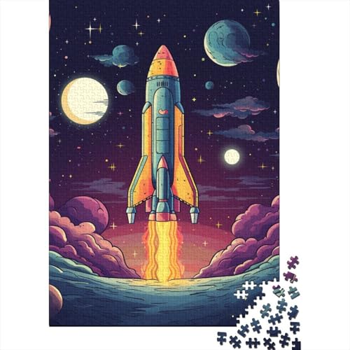 Rakete Puzzle Spielzeug Lernspiel Premium Karton Puzzle für Erwachsene Kinder Ostergeschenk 38x26cm/1000pcs von GQmoney