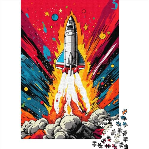 Raketen-Puzzle, herausfordernd und denkwürdig, Premium-Puzzle, für Erwachsene, Teenager, Ostergeschenk, 38 x 26 cm, 1000 Teile von GQmoney