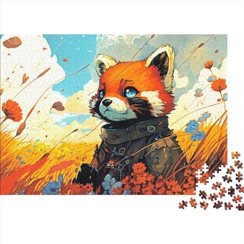 Red Panda1 1000-Teile-Puzzle, Holzpuzzle für Teenager, lustige Puzzles 1000 Teile (75 x 50 cm) von GQmoney