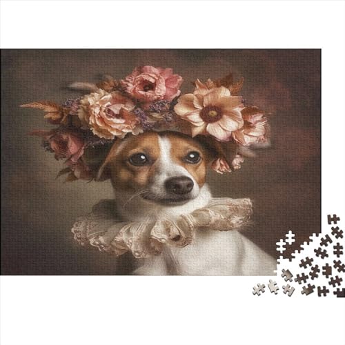 Russell_Terrier 500-teiliges Puzzle für Erwachsene und Teenager, Teenager, Mann, Frau, Geschenk, 500 Stück (52 x 38 cm) von GQmoney