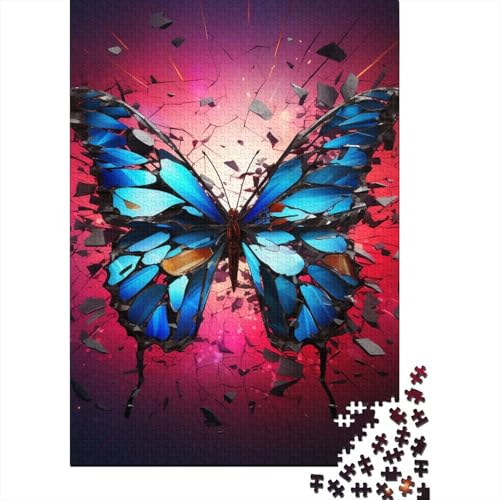Schmetterlingspuzzle, einzigartige Heimdekoration, 100 % recycelter Karton, Puzzle für Erwachsene und Kinder, 70 x 50 cm, 1000 Teile von GQmoney