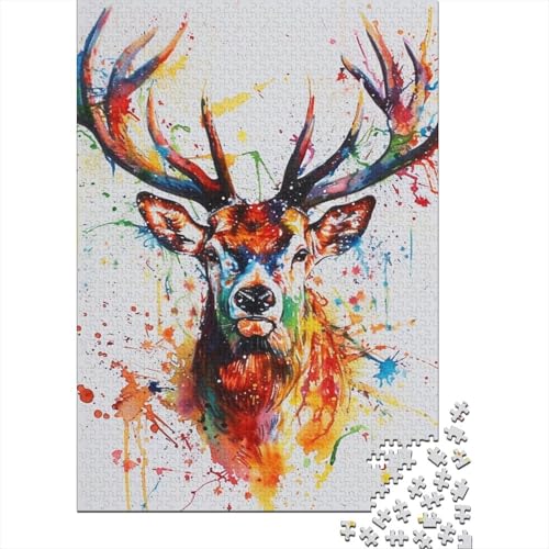 Sika Hirsch-Puzzle, Premium-Papp-Puzzle für Kinder und Erwachsene, ab 12 Jahren, Ostergeschenk, 38 x 26 cm, 1000 Teile Sika Hirsch-Puzzle, Premium-Papp-Puzzle für Kinder und Erwachsene, ab 12 Jahren, Ostergeschenk, 38 x 26 cm, 1000 Teile von GQmoney