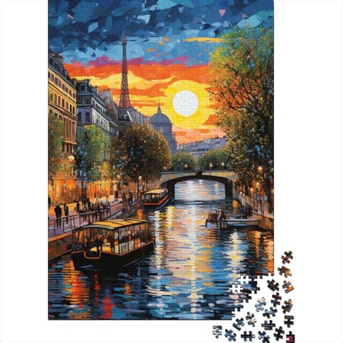 Stadtbild-Architektur-Puzzle, Premium-Puzzle, 100 % recyceltes Kartonpapier, rechteckiges Puzzle für Damen und Herren, einzigartiges Geschenk, 70 x 50 cm, 1000 Teile von GQmoney