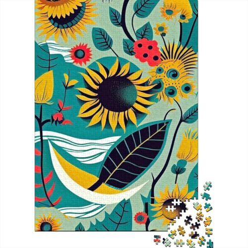 Sunflower Dreams 300-teiliges Puzzle für Erwachsene, Spielzeug, Denkspiel, Lernspiel für Erwachsene, Stressabbau, Heimdekoration, 300 Teile (40 x 28 cm) von GQmoney