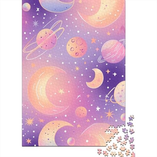 The Moon And Stars Puzzle, Stressabbau, 100 % recycelter Karton, Puzzle für Erwachsene und Kinder, einzigartiges Geschenk, 38 x 26 cm, 1000 Teile von GQmoney