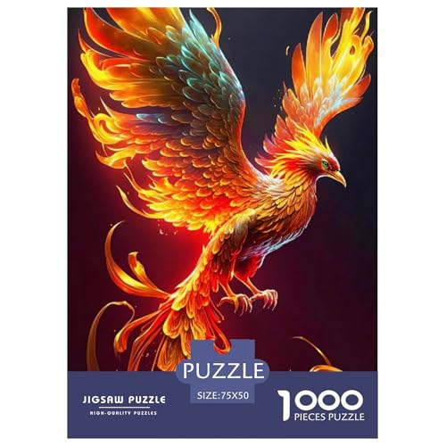 Tier-Phönix-Puzzle für Erwachsene, 1000 Teile, klassisches Puzzle, Wandkunst, einzigartiges Spielzeug, 1000 Teile (75 x 50 cm) von GQmoney