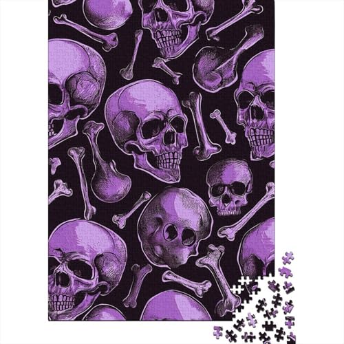 Totenkopf-Puzzle, 500 Teile, für Erwachsene, Puzzles für Erwachsene, Familienunterhaltungsspielzeug, 500 Teile (52 x 38 cm) von GQmoney