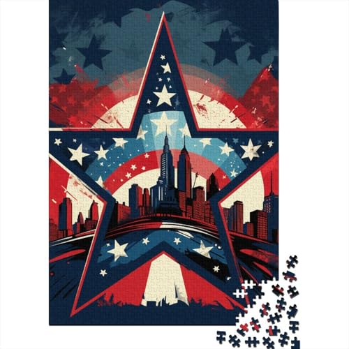 USA Puzzle Relax Challenge Spielzeug Premium Karton Puzzle für Erwachsene Kinder Ostergeschenke 38x26cm/1000pcs von GQmoney