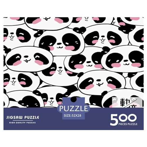 Viele Panda-Puzzle, Halloween 500 Teile für Erwachsene, Puzzle Halloween 500 Teile, Familienspiel für Erwachsene und Jugendliche, Halloween 500 Teile (52 x 38 cm) von GQmoney
