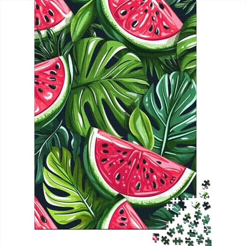 Wassermelonen-Puzzles für Erwachsene und Jugendliche, Holzpuzzles für Erwachsene, Wichtelgeschenke, 1000 Teile (75 x 50 cm) von GQmoney