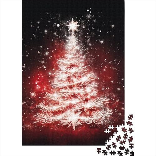 Weihnachtsbaum-Puzzle, schwieriges Hartpapier, rechteckig, Puzzle für Erwachsene und Kinder, einzigartiges Geschenk, 38 x 26 cm, 1000 Stück von GQmoney