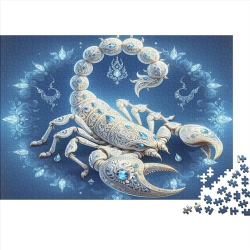 Weißer Skorpion-Puzzle für Erwachsene und Jugendliche, 300 Teile, Holzpuzzle für Teenager, Geschenke, Denksportspiel, 300 Teile (40 x 28 cm) von GQmoney