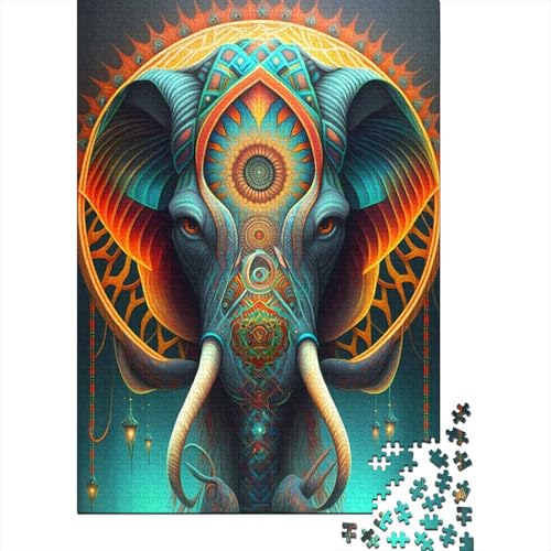 Windblown Elephant 500-teiliges Puzzle für Erwachsene, Spielzeug, Denkspiel, Lernspiel für Erwachsene, Stressabbau, Heimdekoration, 500 Teile (52 x 38 cm) von GQmoney