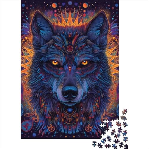 Wolf-Puzzle, anpassbare Bilder, 100 % recycelter Karton, Puzzle für Kinder und Erwachsene ab 12 Jahren, einzigartiges Geschenk, 38 x 26 cm, 1000 Teile von GQmoney