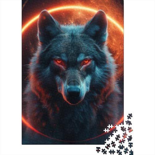 Wolf-Puzzle, einzigartige Heimdekoration, Premium-Papp-Puzzle für Erwachsene, Teenager, einzigartiges Geschenk, 38 x 26 cm, 1000 Teile von GQmoney