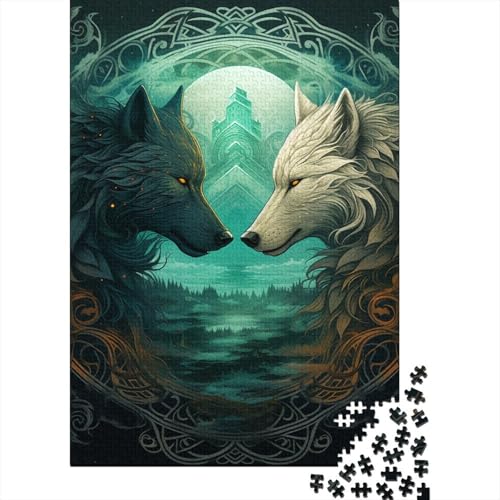 Wolf Puzzle Relax Challenge, Spielzeug, Papier, rechteckig, Puzzle für Jungen oder Mädchen, 70 x 50 cm, 1000 Stück von GQmoney