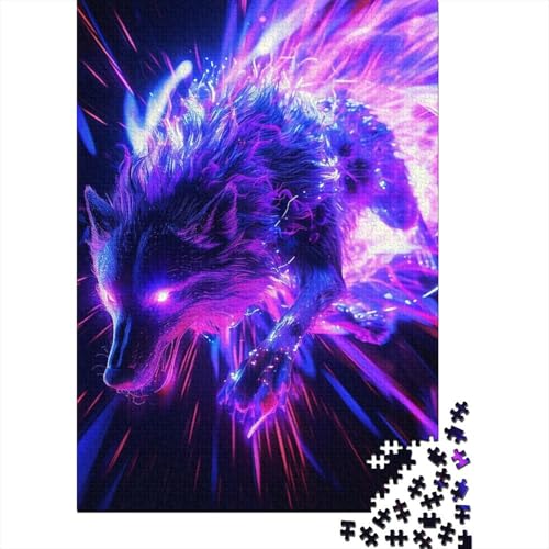 Wolf Puzzle Spielzeug Lernspiel Premium Karton Puzzle für Erwachsene Kinder Ostergeschenk 70x50cm/1000pcs von GQmoney