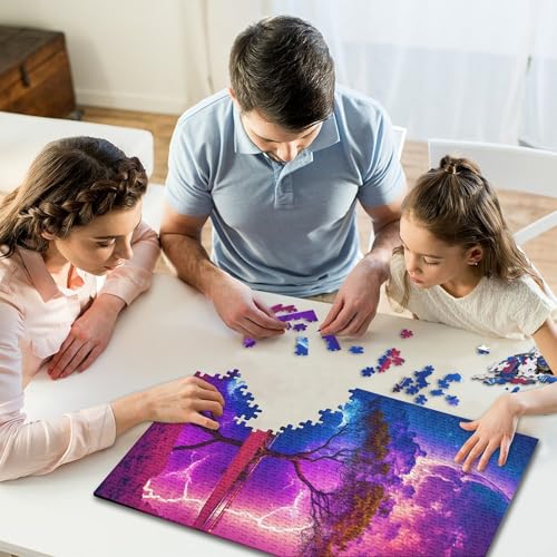 Wunderschöner Lebensbaum, 1000-teiliges Puzzle für Kinder, kreatives rechteckiges Puzzle, Gehirntraining, Herausforderungsspiel, Geschenk, 1000 Stück (75 x 50 cm) von GQmoney