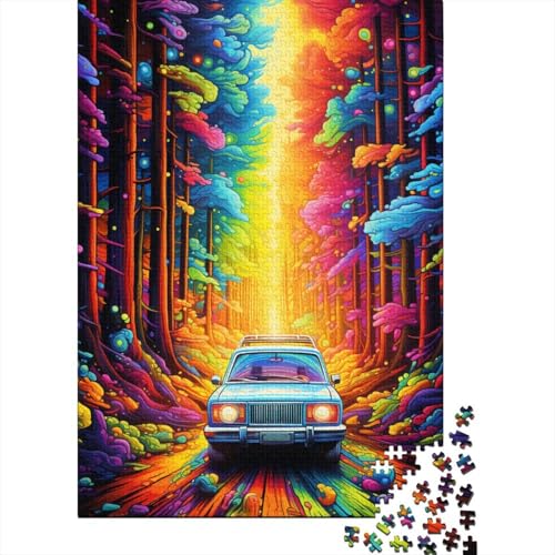 für Kinder & Jugendliche Sportwagen im Dschungel Puzzles Holzpuzzle Lernspielzeug Familienspiele 1000 Teile (75x50cm) von GQmoney