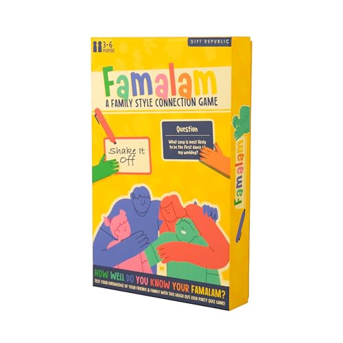 Gift Republic Famalam Family Connection Game | Lustiges Quizspiel für Kinder, Jugendliche & Erwachsene | 100 Fragenkarten mit trocken abwischbaren Brettern | Spaß für Familienspielabend oder Partys | Gift Republic Famalam Family Connection Game | Lustiges Quizspiel für Kinder, Jugendliche & Erwachsene | 100 Fragenkarten mit trocken abwischbaren Brettern | Spaß für Familienspielabend oder Partys | von GR Gift Republic