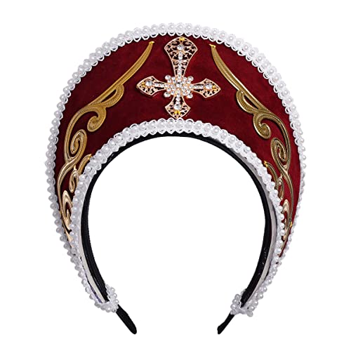 GRACEART Anne Boleyn Hut Kopfbedeckung elisabethanische Kopfbedeckung Tudor Coronet Haubenhut (Stil 3) von GRACEART