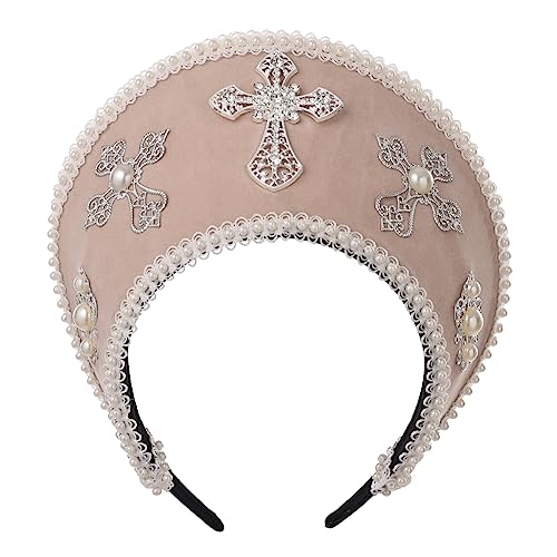 GRACEART Anne Boleyn Hut Kopfbedeckung elisabethanische Kopfbedeckung Tudor Coronet Hood Hat von GRACEART