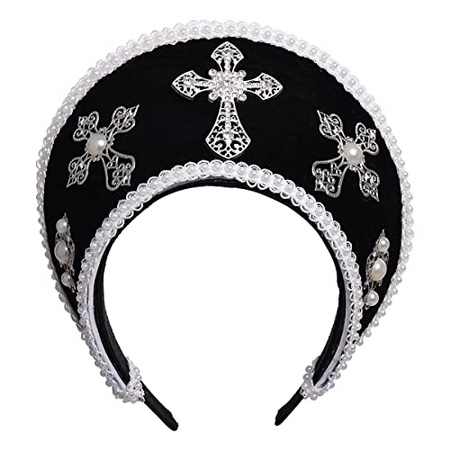 GRACEART Anne Boleyn Hut Kopfbedeckung elisabethanische Kopfbedeckung Tudor Coronet Hood Hat von GRACEART