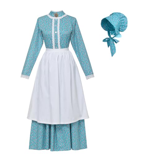 GRACEART Damen Pioneer Frau Kostüm Kolonial Kleid 99,99% Baumwolle von GRACEART