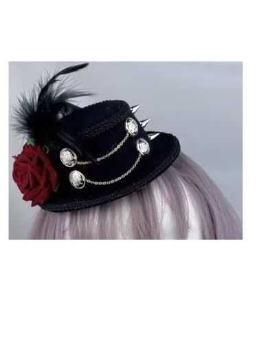 GRACEART Vintage Lolita Mini Zylinder Steampunk Prinz Gay Haarspange Kopfbedeckung Zubehör von GRACEART