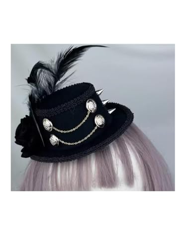 GRACEART Vintage Lolita Mini Zylinder Steampunk Prinz Gay Haarspange Kopfbedeckung Zubehör von GRACEART