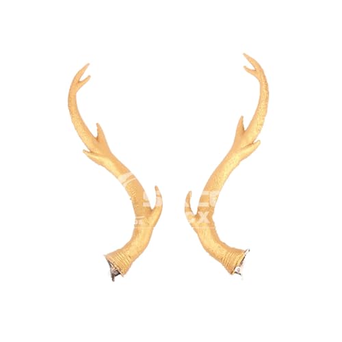 Anime Cosplay Props for Gold Dragon Horns 17CM Headwear Hairpin Halloween Party Role Play Accessory von GRACETINA HOO