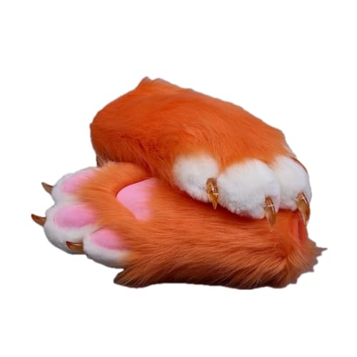 Cosplay Fursuit Kig Cat Paws Furry Cute Nail Tiger Claws Furries Rubbit Cat Full Finger Mittens Anime Halloween Costumes Unisex von GRACETINA HOO